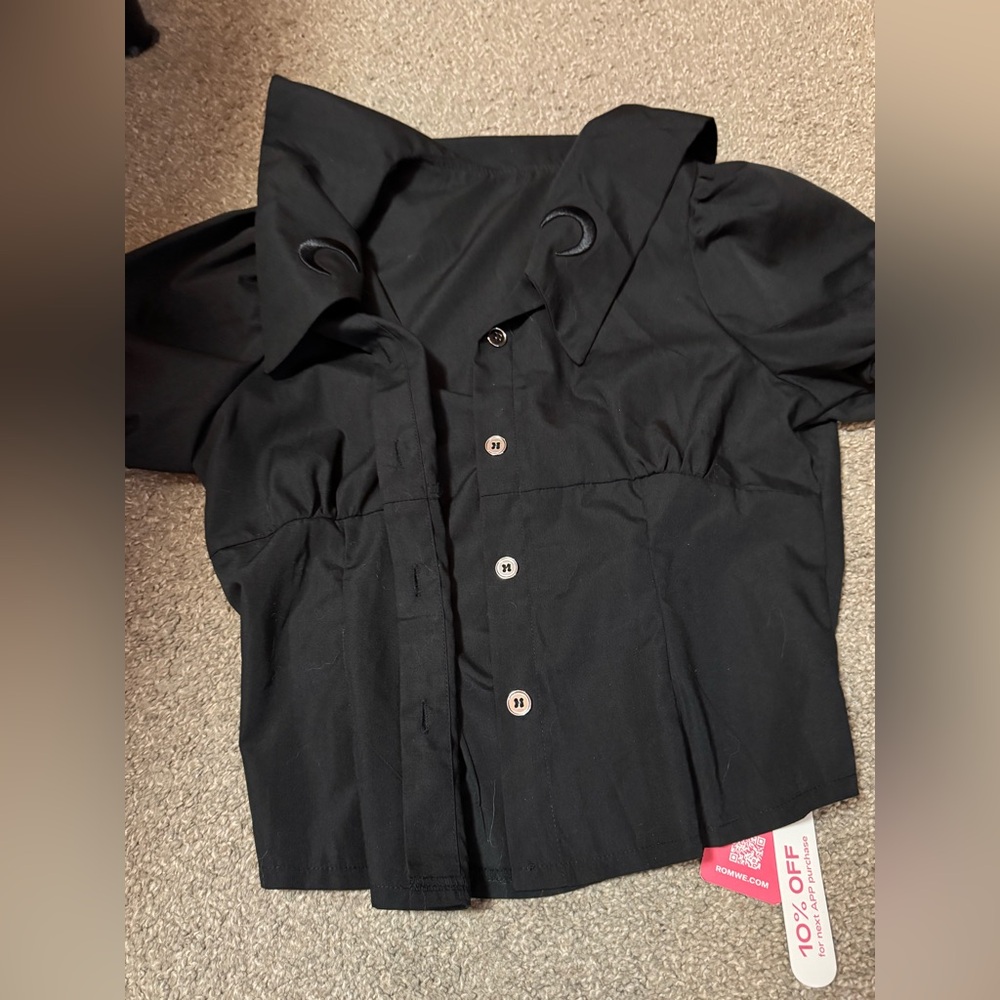 ROMWE Elegant Black Top